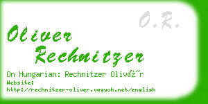 oliver rechnitzer business card